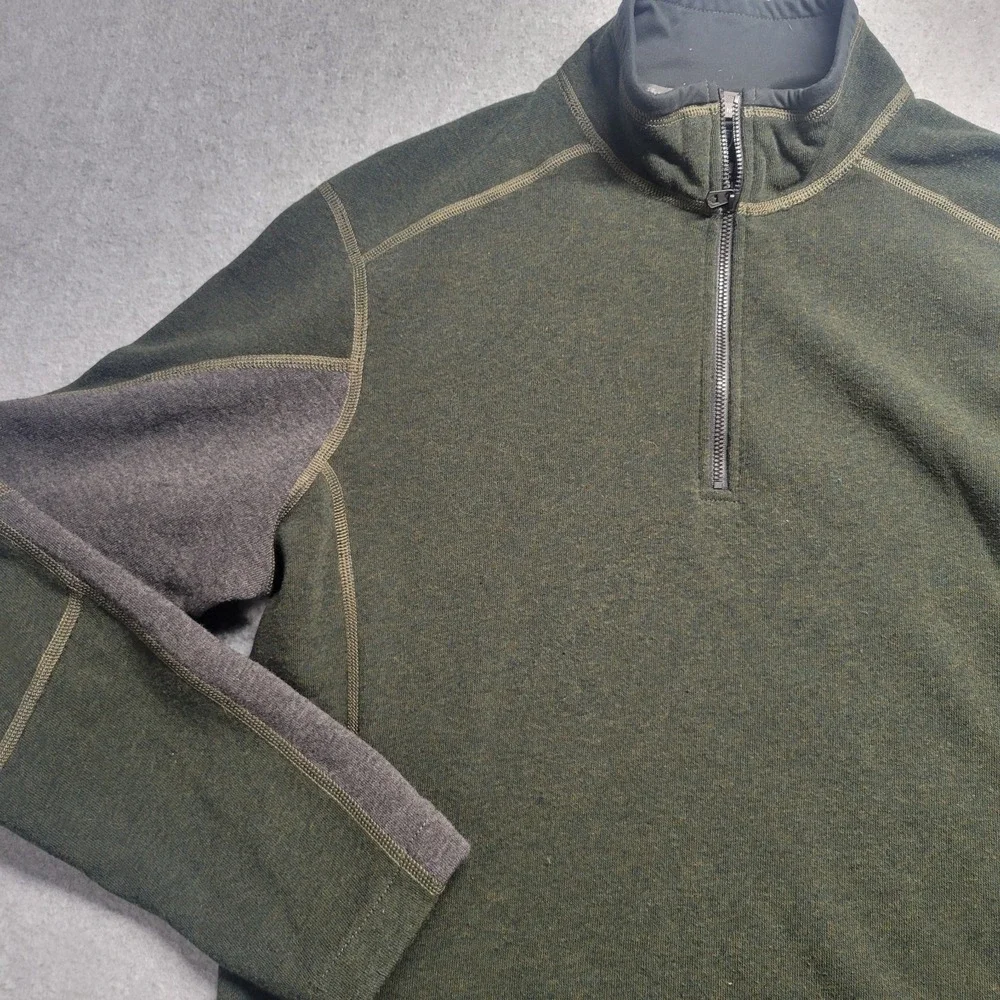 Kuhl Sweater Mens Medium Long Sleeve 1/4 Zip Casual Adult Outdoor Hiking Green‎